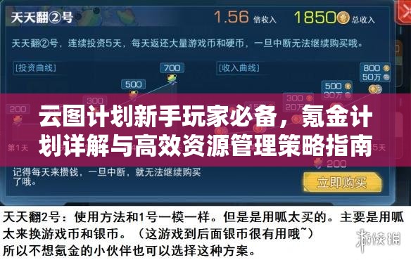 云圖計劃新手玩家必備，氪金計劃詳解與高效資源管理策略指南